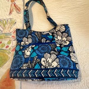 Vera Bradley Small Tote Bag – Indigo Pop – Retired Pattern